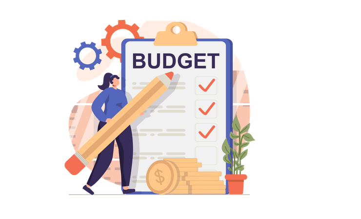 Financial Budget  Illustration