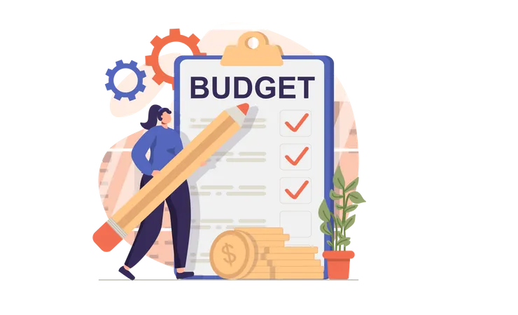 Financial Budget  Illustration