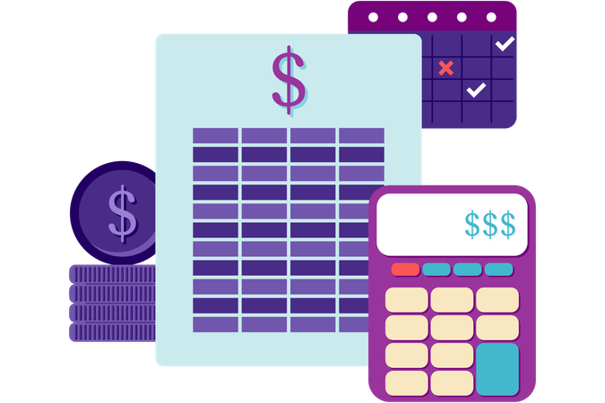 Financial budget preparation  Illustration