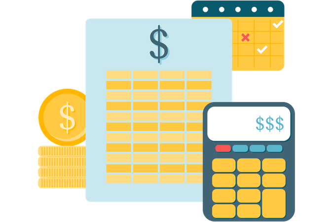 Financial budget preparation  Illustration