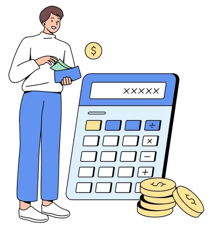 Financial calculation  Illustration
