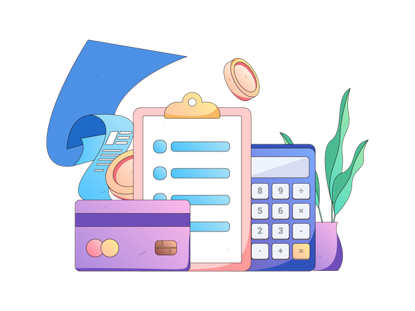 Financial calculation and payment  Illustration