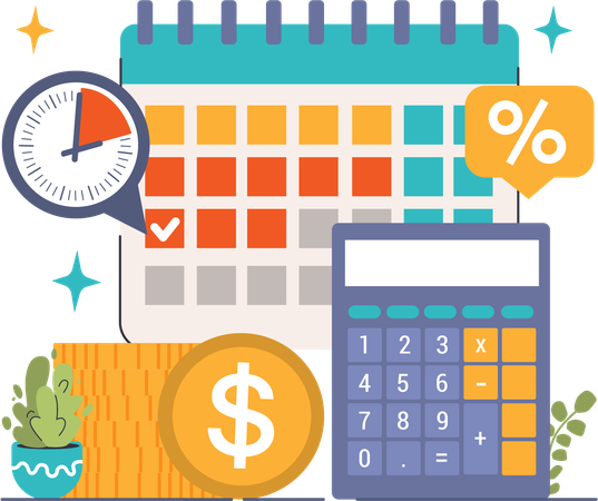 Financial calculation and schedule  Illustration
