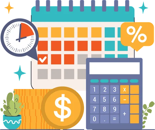 Financial calculation and schedule  Illustration