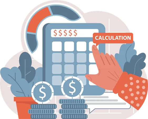 Financial calculation  Illustration