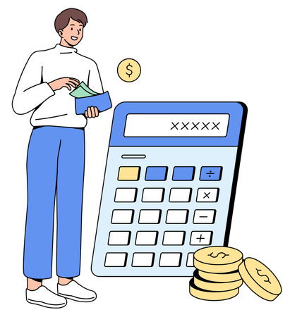 Financial calculation  Illustration