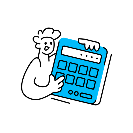 Financial calculator  Illustration