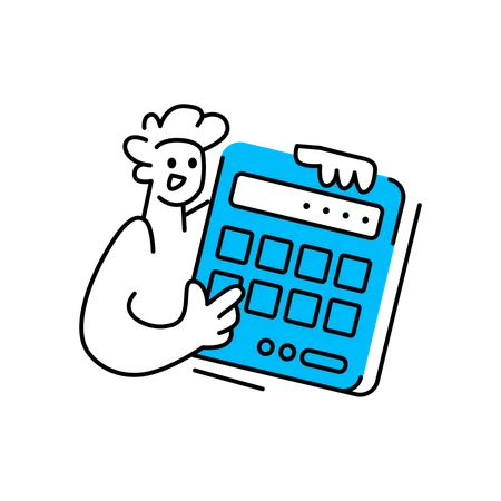 Financial calculator  Illustration