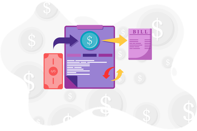 Financial Cash Flow  Illustration