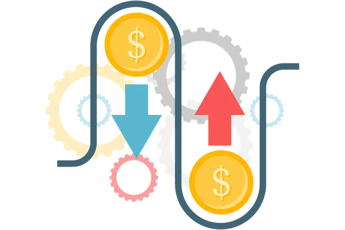 Financial Cash Flow  Illustration