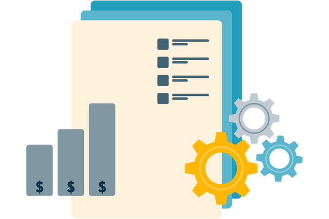 Financial charts  Illustration