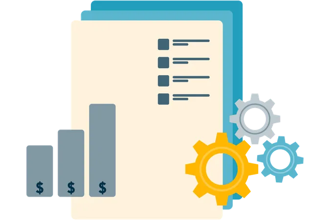 Financial charts  Illustration