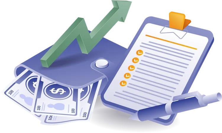 Financial checklist development analysis  Illustration