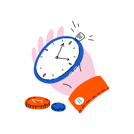 Financial Clock  Illustration