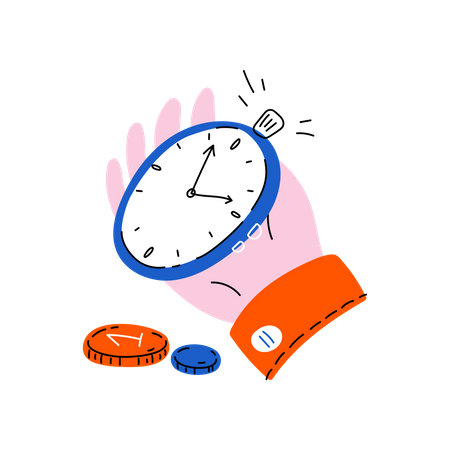 Financial Clock  Illustration