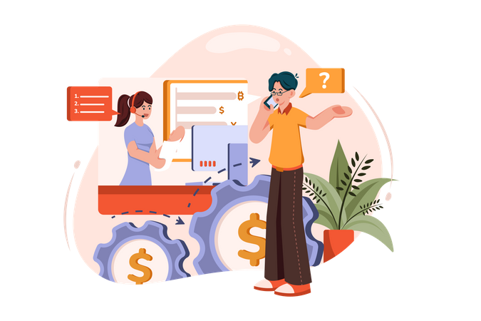 Financial Consulting Service  Illustration