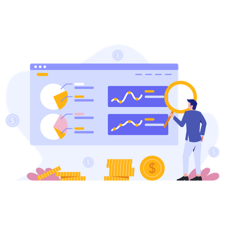 Financial data analysis & statistics  Illustration