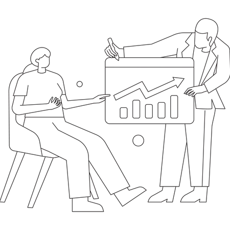 Financial Data growth  Illustration