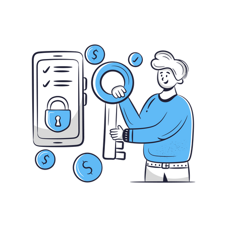 Financial Data Protection Illustration