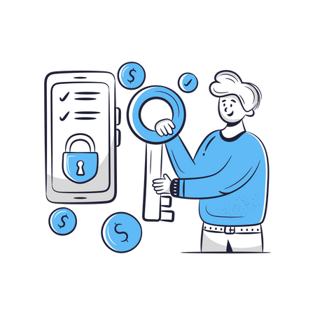 Financial Data Protection  Illustration