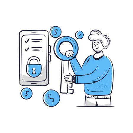 Financial Data Protection  Illustration