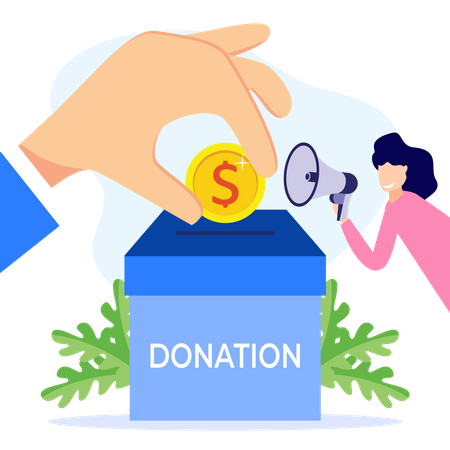 Financial donation  Illustration