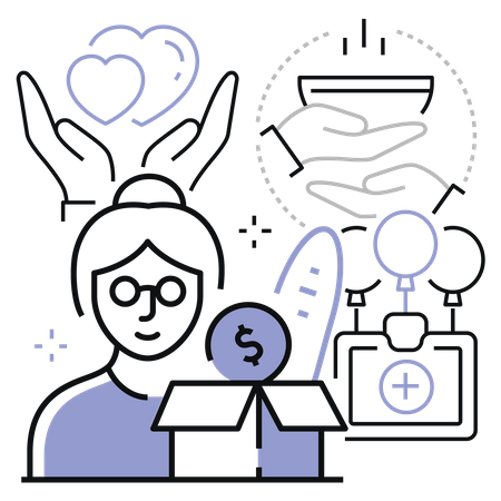 Financial donation  Illustration