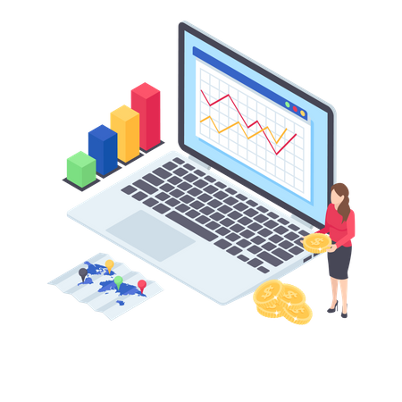 Financial graph  Illustration