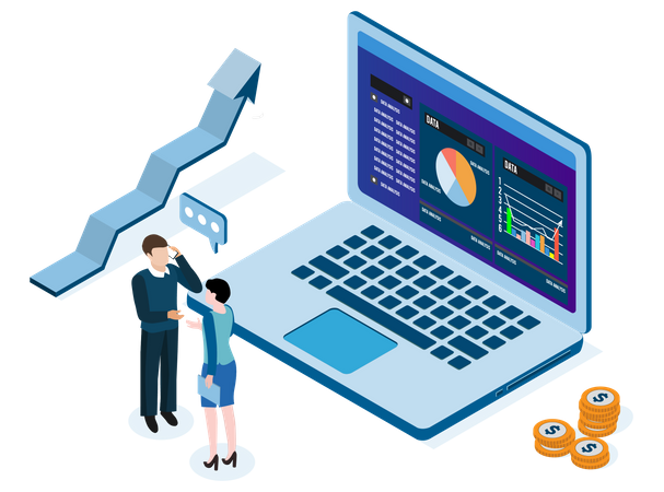 Financial growth analysis  Illustration