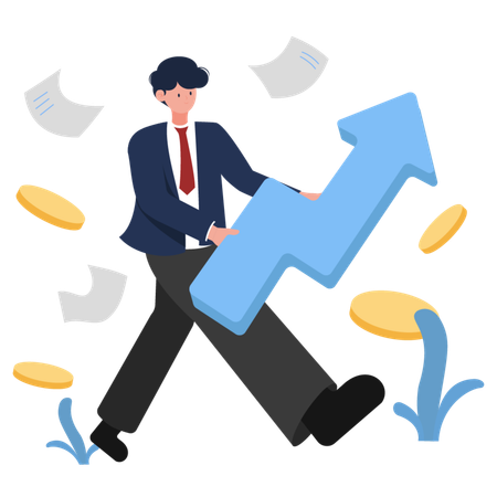 Financial growth and success  イラスト