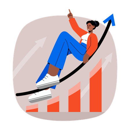 Financial growth boosted company's revenue  Illustration
