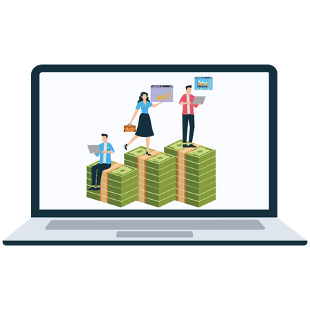 Financial Growth through Online Learning  Illustration