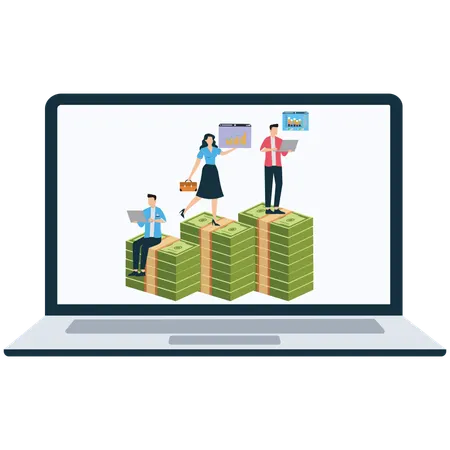 Financial Growth through Online Learning  Illustration