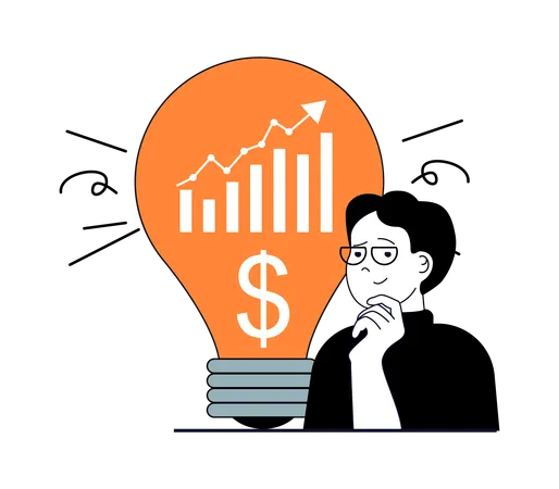 Financial idea  Illustration