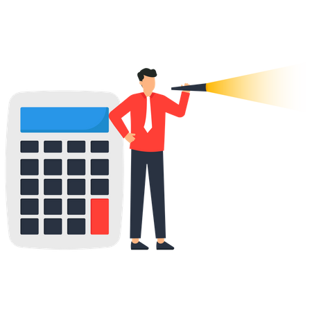 Financial income management  Illustration