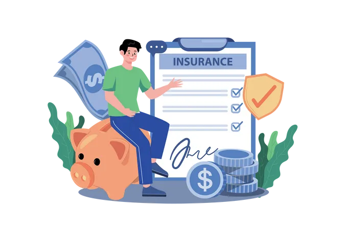 Financial Insurance  Illustration