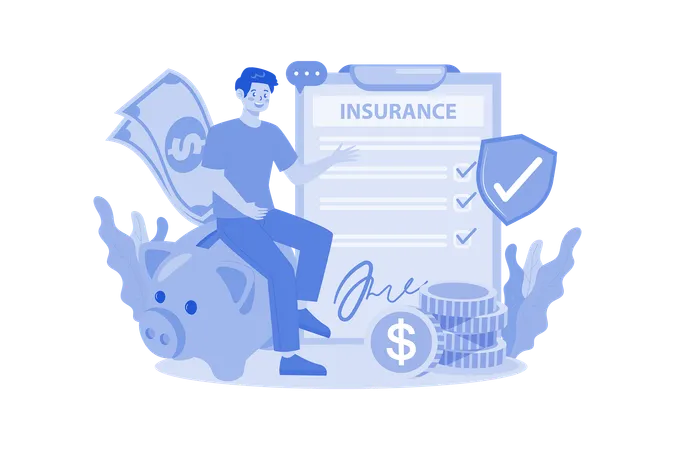 Financial Insurance  Illustration