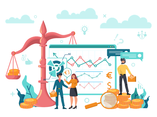 Financial investment analysis  Illustration