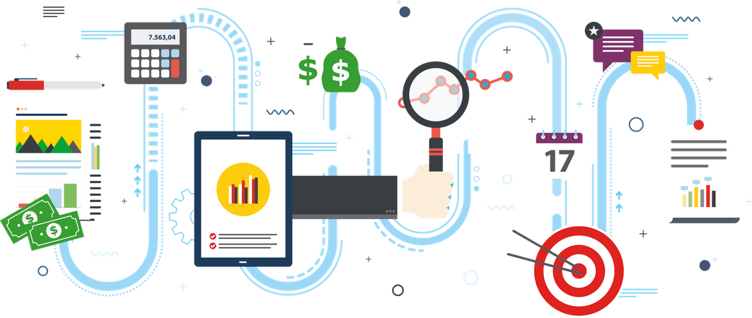 Financial investment analysis  Illustration
