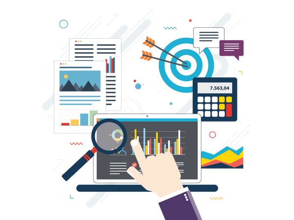 Financial investment analysis  Illustration