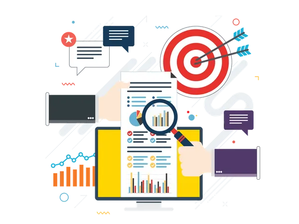 Financial investment analytics  Illustration