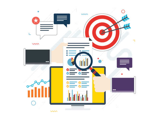 Financial investment analytics  Illustration
