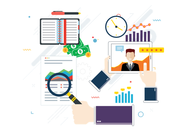 Financial investment consulting  Illustration