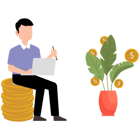 Financial Investment growth  Illustration