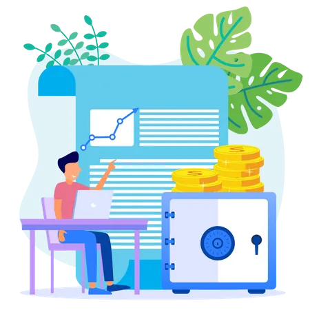 Financial Investment Report  Illustration