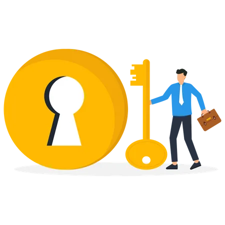 Financial Key Success  Illustration