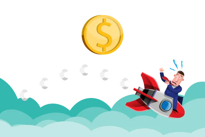 Doing Business Sometimes Failing Business Plans Is Like A Rocket That Hits The Ground Quickly Vector Illustration In 3 D Style Illustration