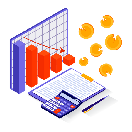 Financial Loss  Illustration