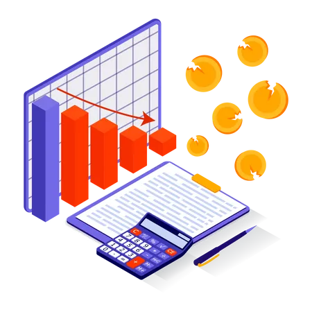 Financial Loss  Illustration