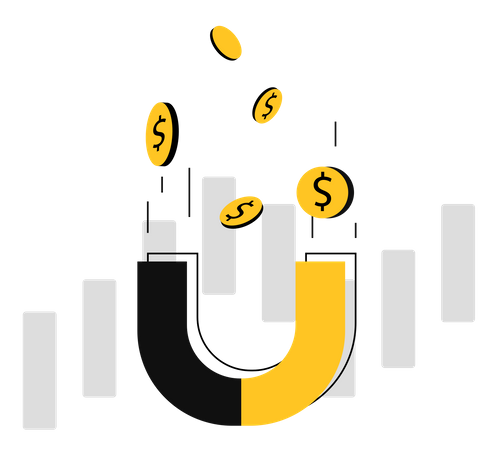 Financial Magnet  Illustration